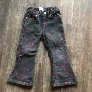 4/$20 Girls GAP Flare Stretch Stitched Jeans Sz 3